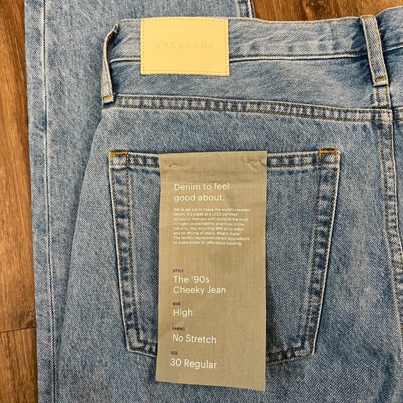 NEW Everlane The ’90s Cheeky Jean Raw Hem Sz 30 - Picture 11 of 12